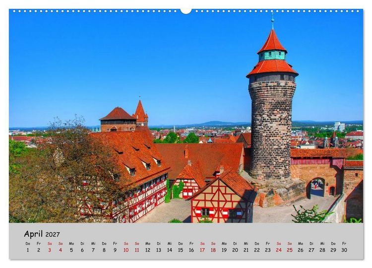 Produktbild: N&uuml;rnberg. Du bist so sch&ouml;n (hochwertiger Premium Wandkalender 2027 DIN A2 quer), Kunstdruck in Hochglanz