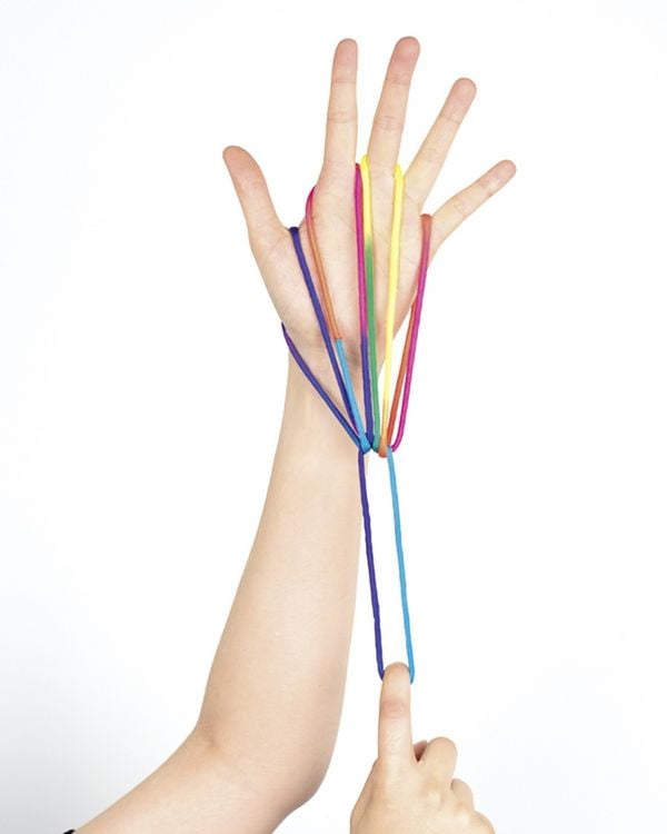 Produktbild: Folia Finger Twist, Fadenspiel 160cm, regenbogen