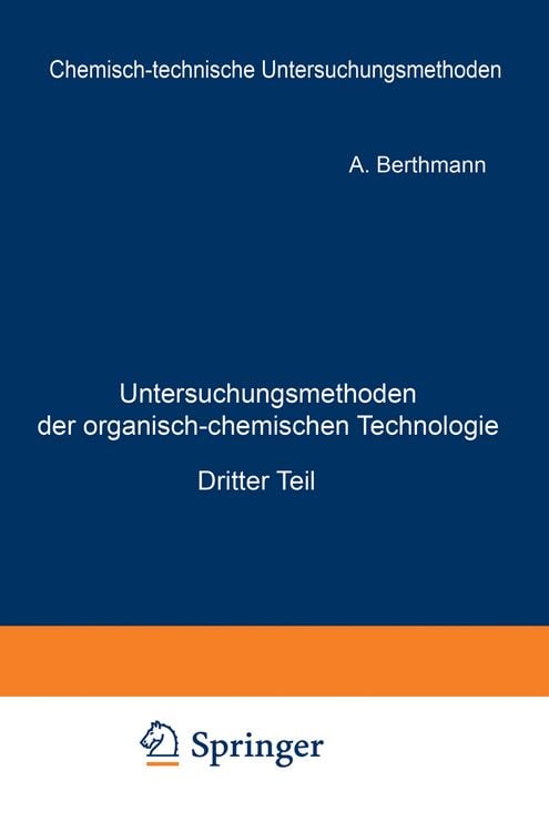 Produktbild: Untersuchungsmethoden der organisch-chemischen Technologie