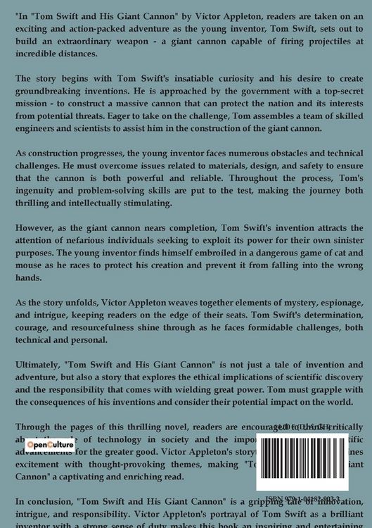 Produktbild: Tom Swift and his Giant Cannon
