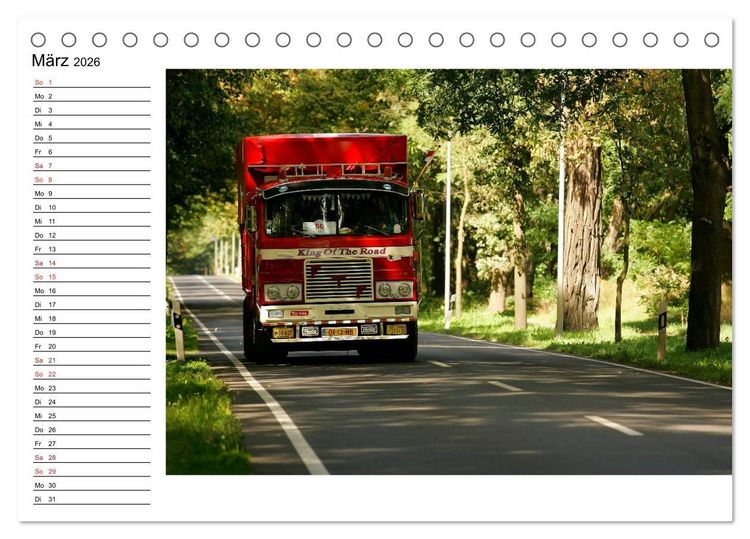 Produktbild: Klassische Lastkraftwagen (Tischkalender 2026 DIN A5 quer), CALVENDO Monatskalender
