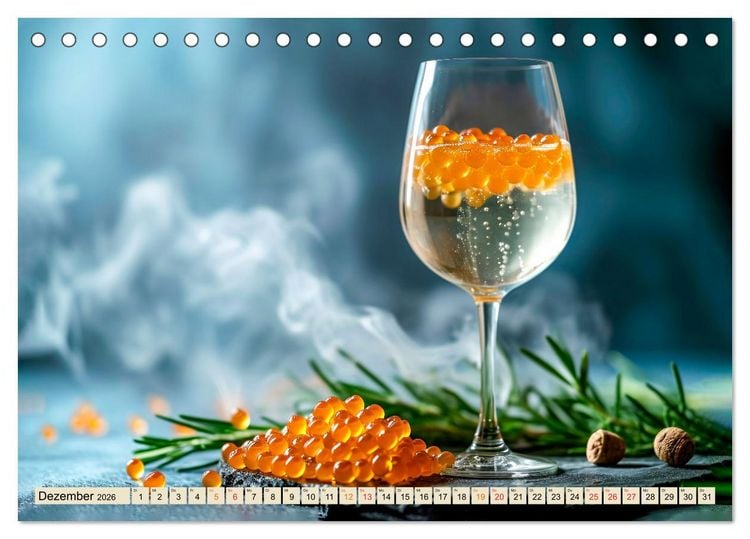 Produktbild: Molekulare K&uuml;che f&uuml;r Gourmets - Genuss erleben (Tischkalender 2026 DIN A5 quer), CALVENDO Monatskalender