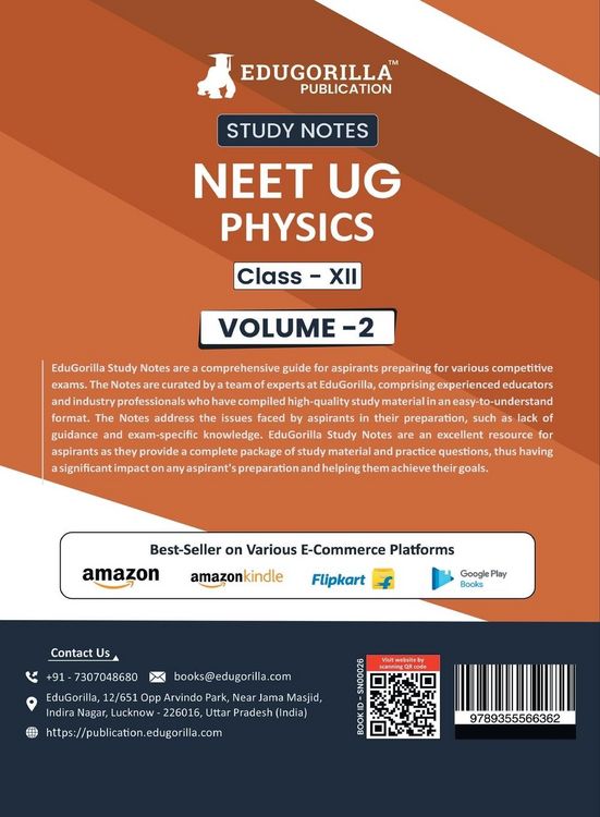 Produktbild: NEET UG Physics Class XII (Vol 2) Topic-wise Notes | A Complete Preparation Study Notes with Solved MCQs