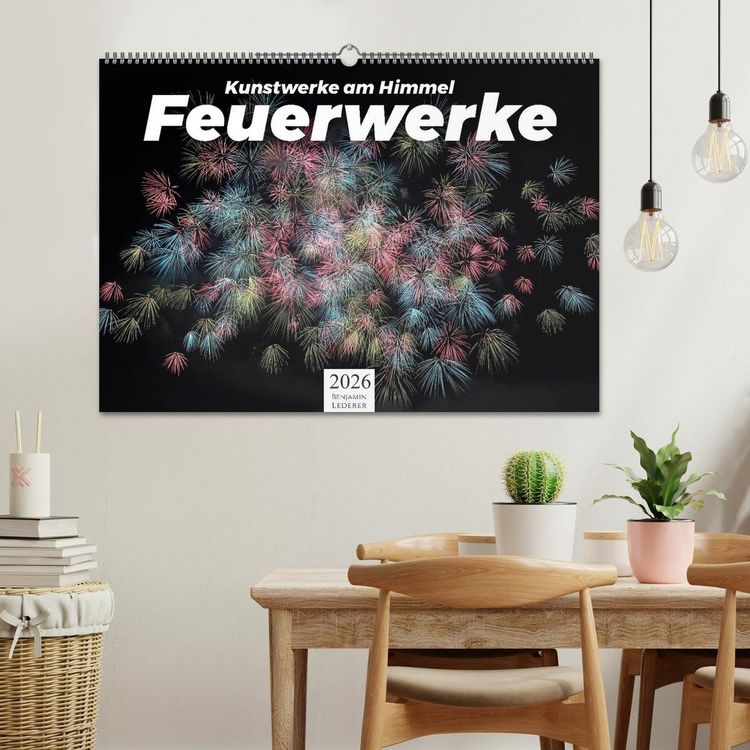 Produktbild: Feuerwerke - Kunstwerke am Himmel (Wandkalender 2026 DIN A2 quer), CALVENDO Monatskalender
