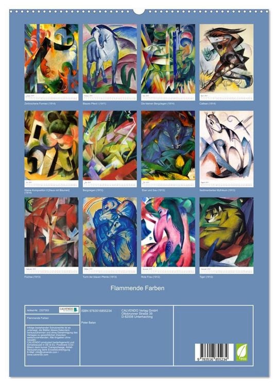 Produktbild: Flammende Farben (hochwertiger Premium Wandkalender 2027 DIN A2 hoch), Kunstdruck in Hochglanz