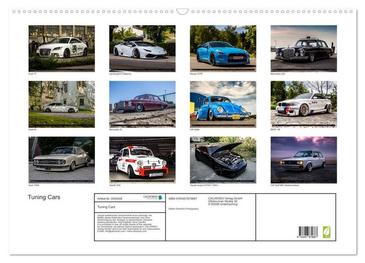 Produktbild: Tuning Cars (Wandkalender 2026 DIN A2 quer), CALVENDO Monatskalender