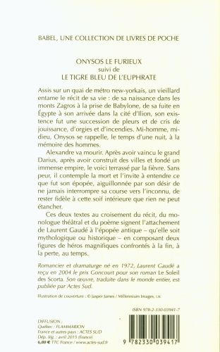 Produktbild: Onysos le furieux. Suivi de Le tigre bleu de l'Euphrate
