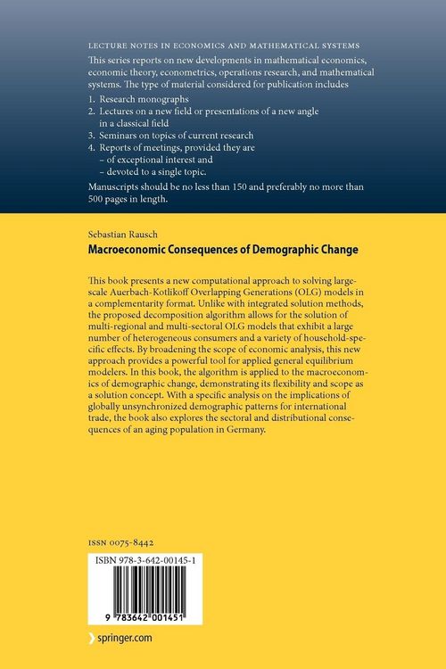 Produktbild: Macroeconomic Consequences of Demographic Change