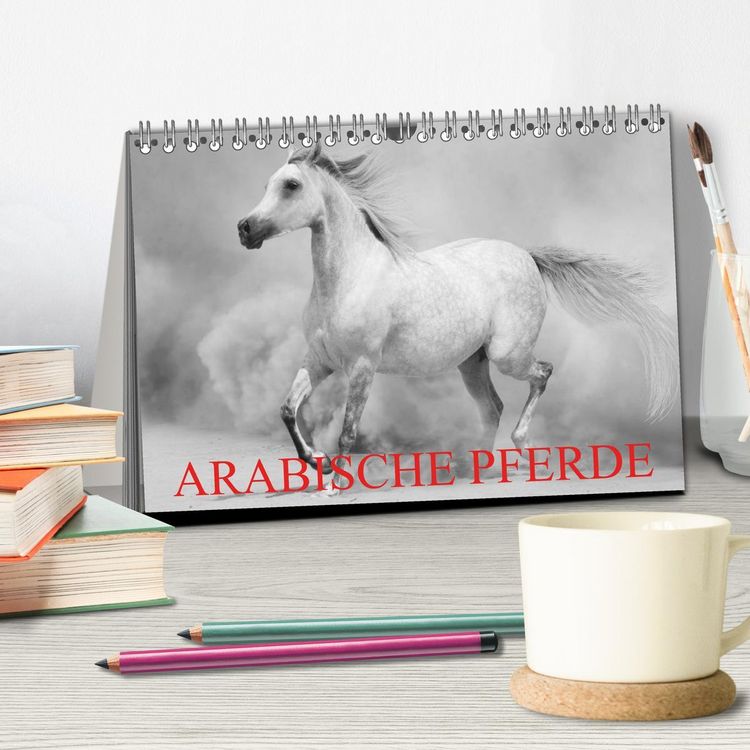 Produktbild: Arabische Pferde (Tischkalender 2026 DIN A5 quer), CALVENDO Monatskalender