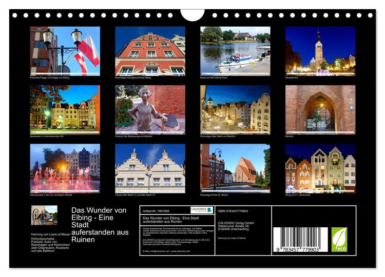 Produktbild: Das Wunder von Elbing - Eine Stadt auferstanden aus Ruinen (Wandkalender 2026 DIN A4 quer), CALVENDO Monatskalender