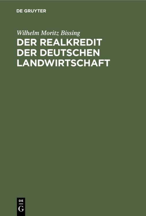 Produktbild: Der Realkredit der deutschen Landwirtschaft