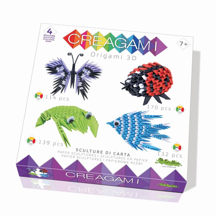 CREAGAMI 3D Origami Drachen – 481 Teile, Vorgeschnittene Papiermodule, Kein Kleber Nötig