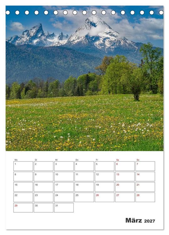 Produktbild: Oberbayerische Alpen (Tischkalender 2027 DIN A5 hoch), CALVENDO Monatskalender