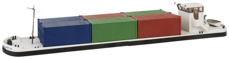 Produktbild: Faller 131013 H0 Schiff Modell Flussfrachter mit Containern