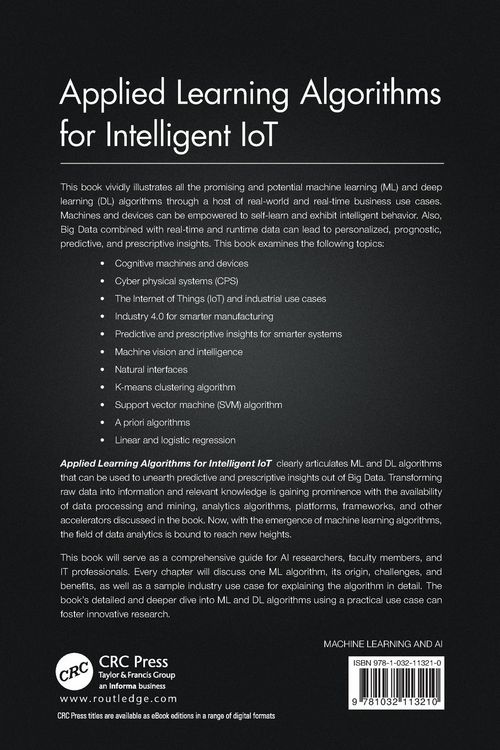 Produktbild: Applied Learning Algorithms for Intelligent IoT
