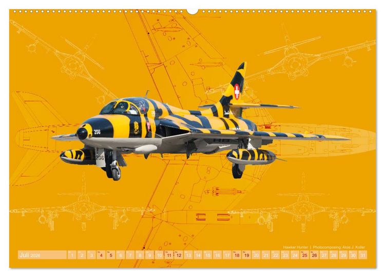 Produktbild: Aviatik Photocomposing 2026 (Wandkalender 2026 DIN A2 quer), CALVENDO Monatskalender