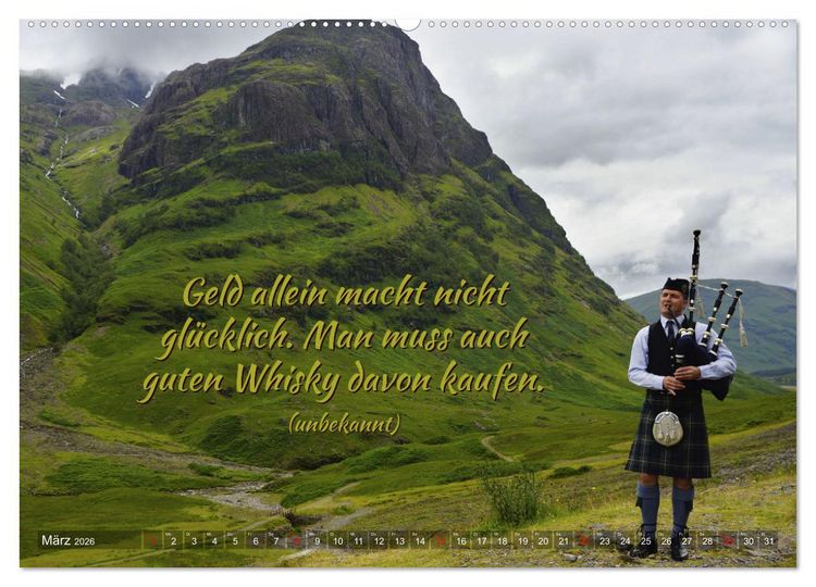Produktbild: Whisky-Spr&uuml;che (hochwertiger Premium Wandkalender 2026 DIN A2 quer), Kunstdruck in Hochglanz