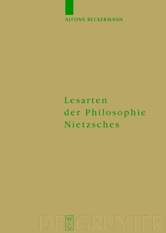 Produktbild: Lesarten der Philosophie Nietzsches