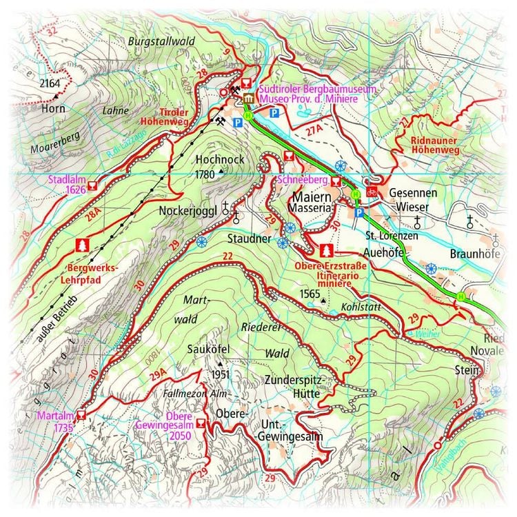 Produktbild: Meran/Merano Wander- und Radkarte