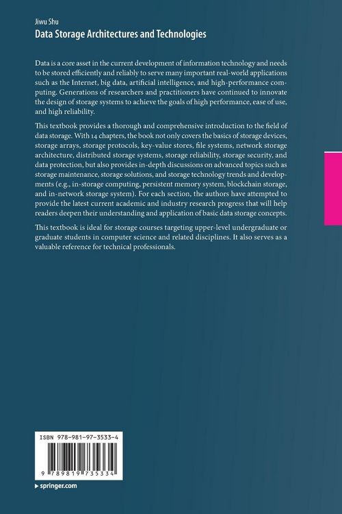 Produktbild: Data Storage Architectures and Technologies
