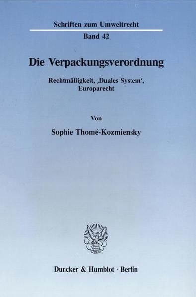 Produktbild: Die Verpackungsverordnung.