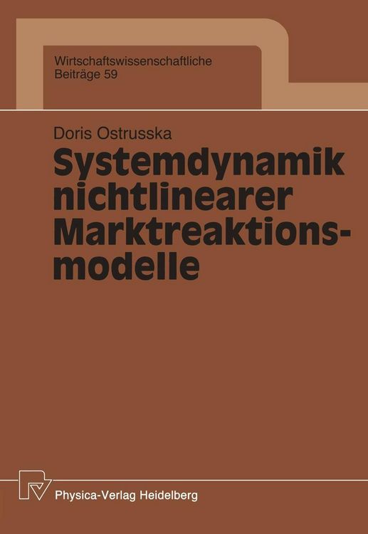 Produktbild: Systemdynamik nichtlinearer Marktreaktionsmodelle