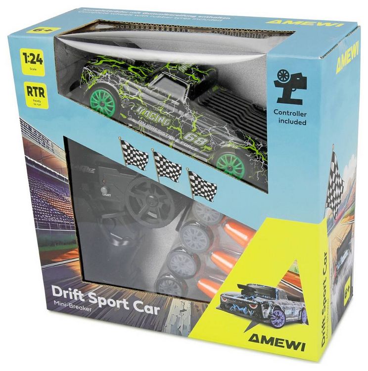 Produktbild: Amewi RC-Modell Gr&uuml;n 1:24 RC Modellauto Elektro Drift Allradantrieb (4WD) RtR 2,4GHz