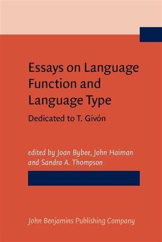 Produktbild: Essays on Language Function and Language Type