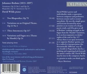 Produktbild: Wilde plays Brahms