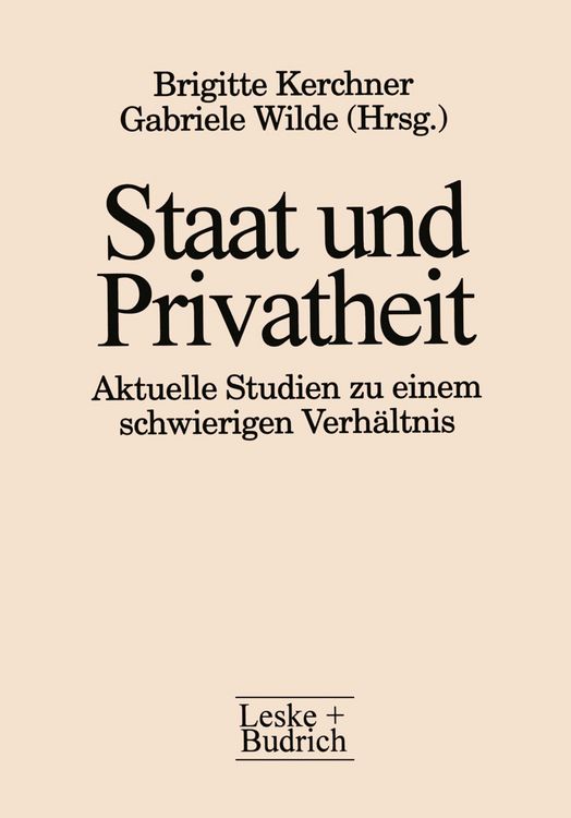 Produktbild: Staat und Privatheit