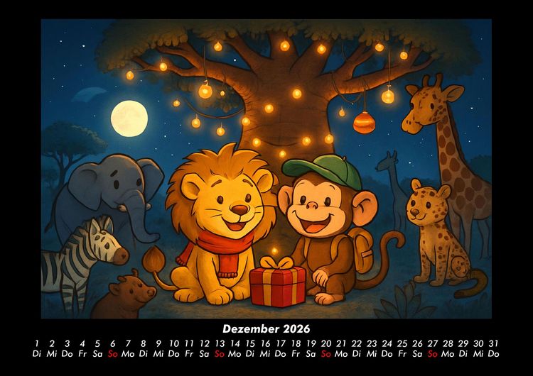 Produktbild: Buschi & Milo - Reise durch Afrika 2026 Fotokalender DIN A3