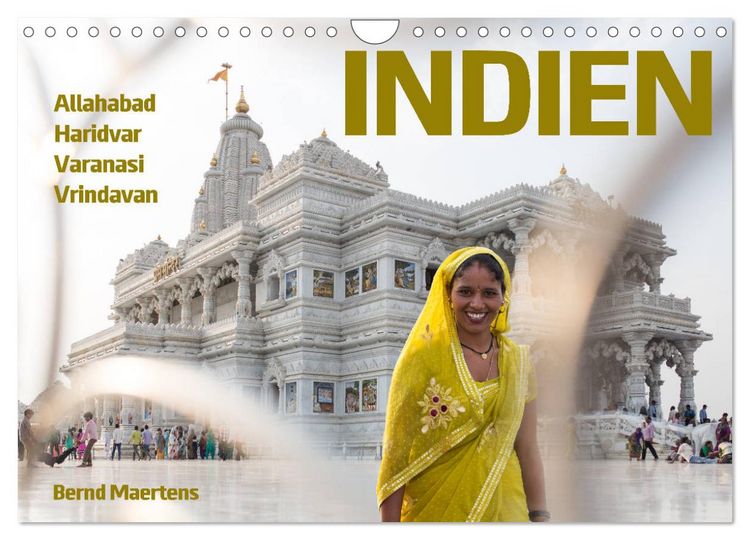 Produktbild: INDIEN Allahabad Haridwar Varanasi Vrindavan (Wandkalender 2026 DIN A4 quer), CALVENDO Monatskalender