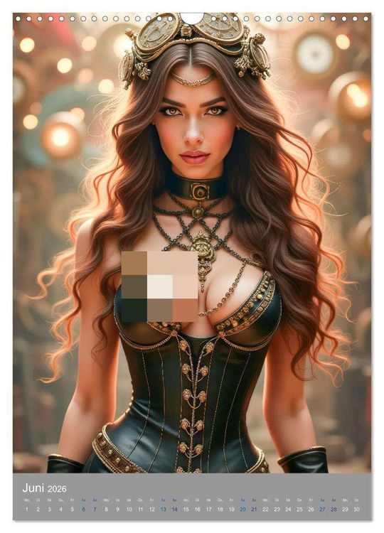 Produktbild: Steampunk Zirkus-Diven (Wandkalender 2026 DIN A3 hoch), CALVENDO Monatskalender
