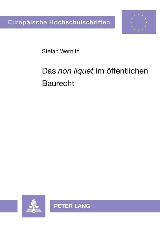 Produktbild: Das «non liquet» im öffentlichen Baurecht