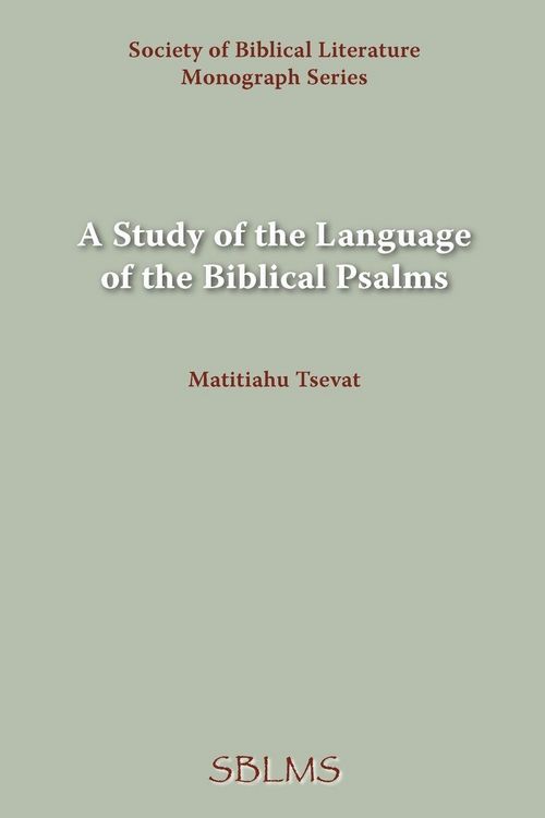Produktbild: A Study of the Language of the Biblical Psalms