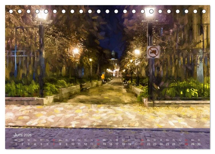 Produktbild: Montreal bei Nacht (Tischkalender 2026 DIN A5 quer), CALVENDO Monatskalender