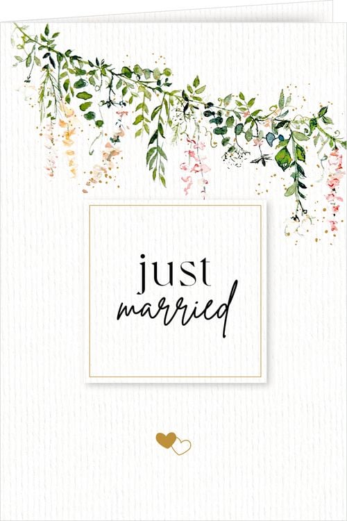 Produktbild: Gru&szlig;karte mit Kuvert &ndash; just married