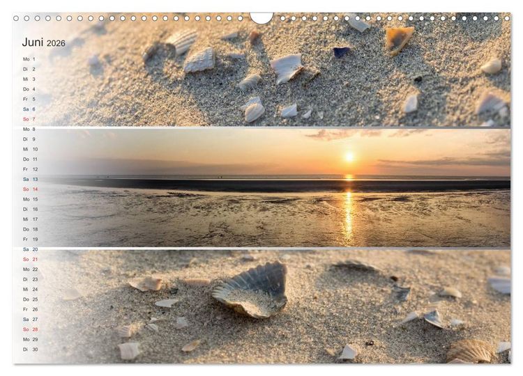 Produktbild: K&uuml;stenstreifen an der Nordsee (Wandkalender 2026 DIN A3 quer), CALVENDO Monatskalender