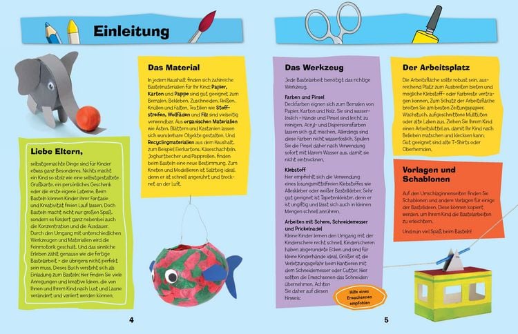 Produktbild: Bastelbuch für Kinder ab 2 Jahren: Falten, Kleben, Malen