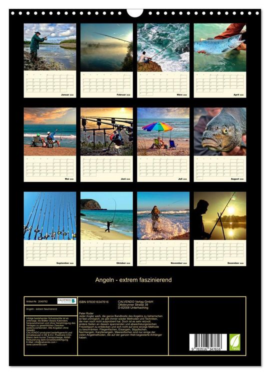 Produktbild: Angeln - extrem faszinierend (Wandkalender 2026 DIN A3 hoch), CALVENDO Monatskalender