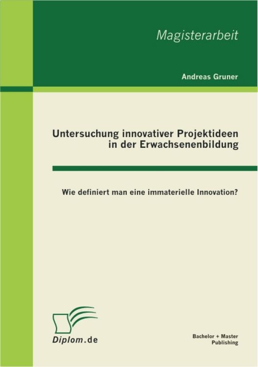 Produktbild: Untersuchung innovativer Projektideen in der Erwachsenenbildung