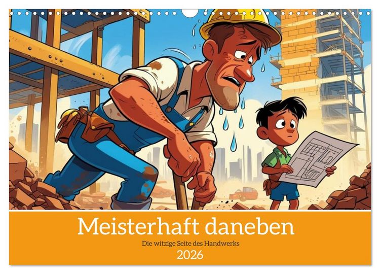 Produktbild: Meisterhaft daneben &ndash; Die witzige Seite des Handwerks (Wandkalender 2026 DIN A3 quer), CALVENDO Monatskalender