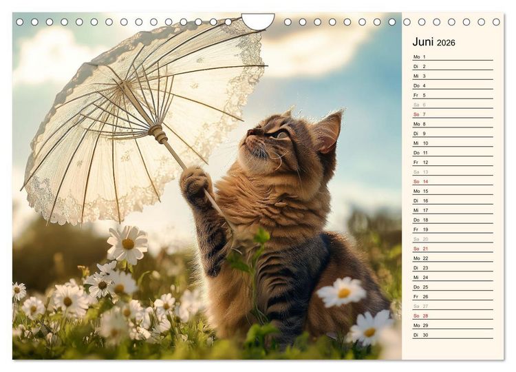 Produktbild: Katzen schaffen Kunst (Wandkalender 2026 DIN A4 quer), CALVENDO Monatskalender