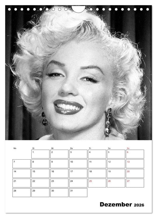 Produktbild: Marilyn Monroe. Weltstar und Sexsymbol (Wandkalender 2026 DIN A4 hoch), CALVENDO Monatskalender