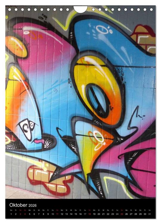 Produktbild: KA- GRAFFITI (Wandkalender 2026 DIN A4 hoch), CALVENDO Monatskalender