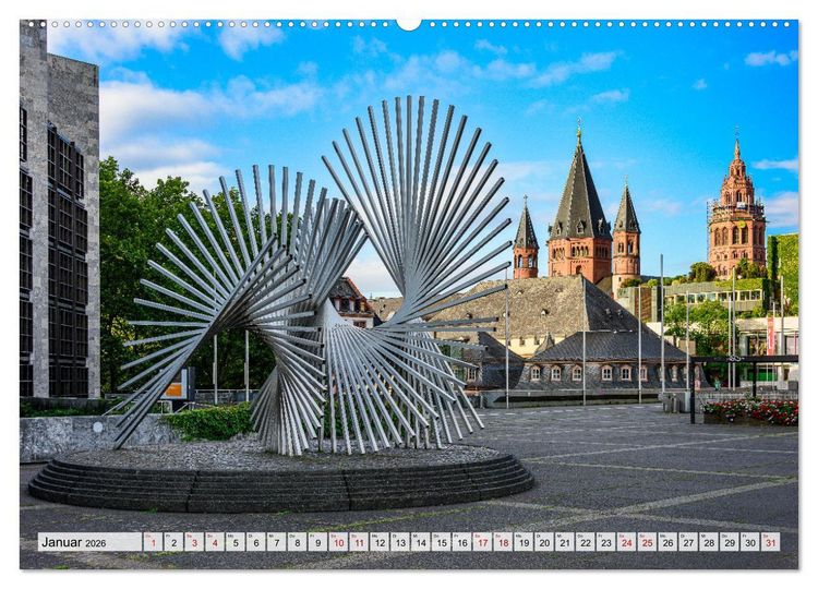 Produktbild: Mainz - Lebensfreude in RheinKultur (hochwertiger Premium Wandkalender 2026 DIN A2 quer), Kunstdruck in Hochglanz