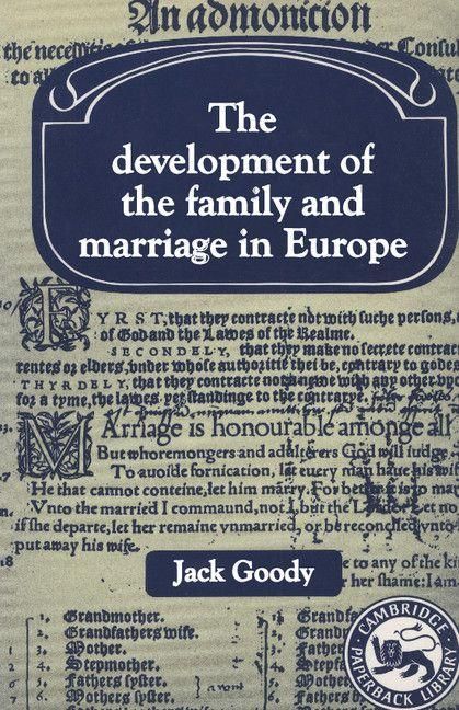 Produktbild: Development of the Family and Marriage in Europe