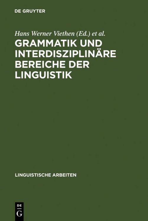 Produktbild: Grammatik und interdisziplin&auml;re Bereiche der Linguistik