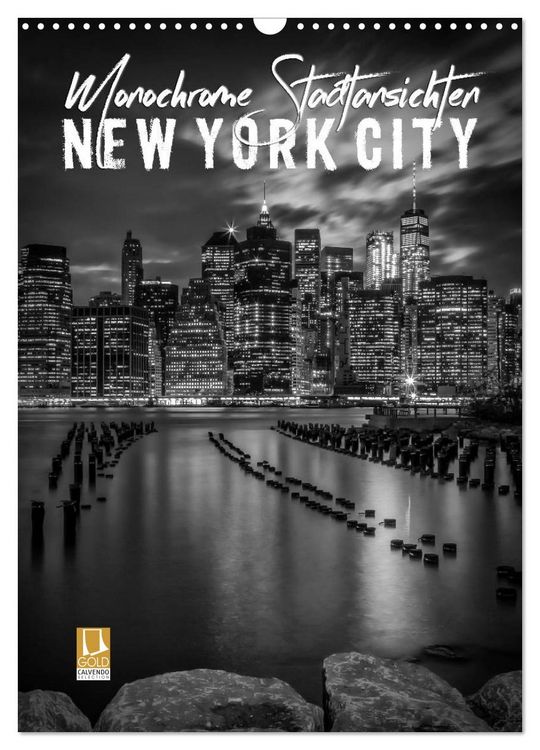 Produktbild: NEW YORK CITY Monochrome Stadtansichten (Wandkalender 2026 DIN A3 hoch), CALVENDO Monatskalender