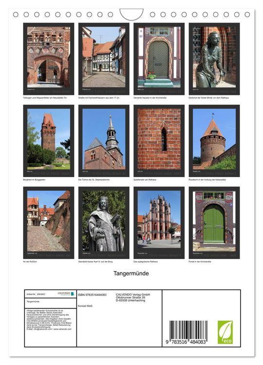 Produktbild: Tangerm&uuml;nde (Wandkalender 2026 DIN A4 hoch), CALVENDO Monatskalender